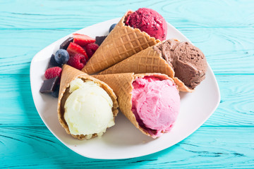 Ice cream waffle cones