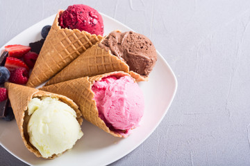 Ice cream waffle cones