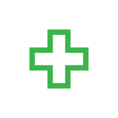 Healthcare cross icon graphic design template vector