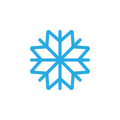 Snowflake icon graphic design template vector