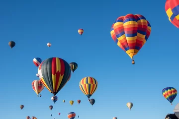 Deurstickers Ballon heteluchtballonnen in de lucht