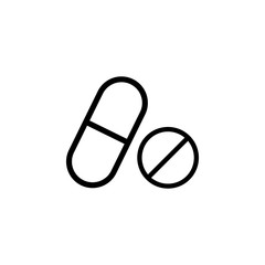 Pill medicine icon graphic design template vector