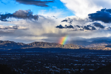 Rainbow in the Valley from Hollywood Dr