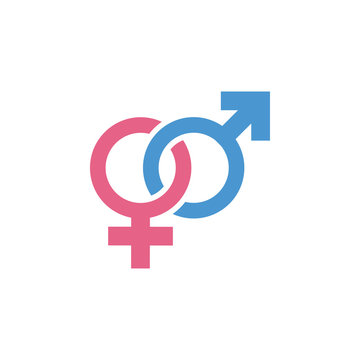 Male female icon graphic design template vector