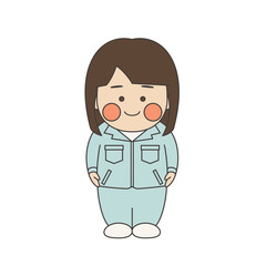 女性キャラクター作業員