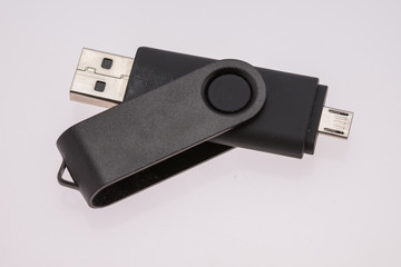 2 TB USB 2.0 Micro USB Flash Drive , Usb flash memory isolated on the black background