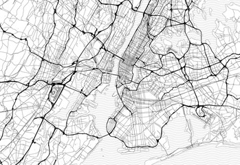 Area map of New York City, United States