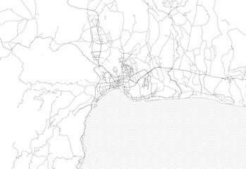 Naklejka premium Area map of Antalya, Turkey