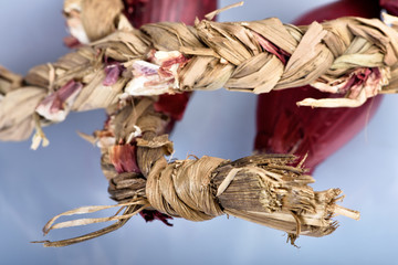 christmas decoration on a red background