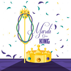 crown king of mardi gras celebration