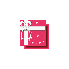 view aerial of gift box present icon