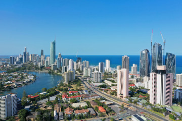 City of Surfers Paradise with sea view