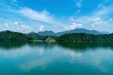 Naklejka na ściany i meble Natural Landscape and Lake Scenery of Qiandao Lake in Hangzhou..