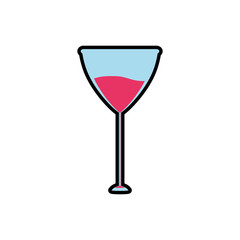 glass of wine isolated icon