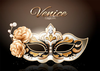 Venice carnival glittering mask