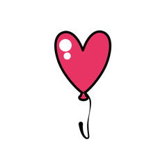 balloon helium in shape heart