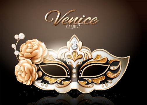 Venice carnival glittering mask