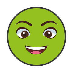 Fototapeta premium chat emoticon cartoon