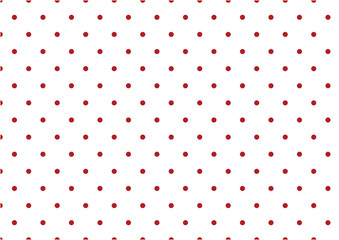 Small red polka dots on white background seamless pattern - obrazy, fototapety, plakaty
