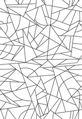 Abstract line art pattern, vector illustration