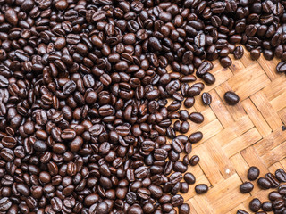 Coffee bean on basket