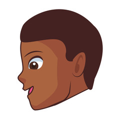 young man face cartoon