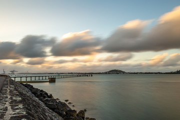 Long exposure sunset at the Okahu Bay