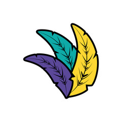 feathers carnival celebration isolated icon