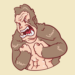 Angry Gorilla Vector