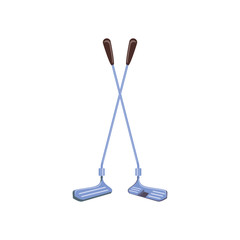 crossed sticks of golf isolated icon