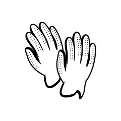 golf sport gloves isolated icon