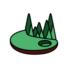 field golf isolated icon