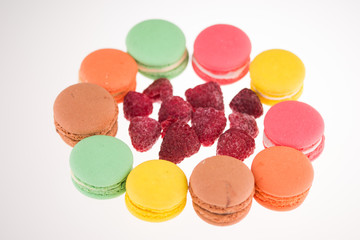  Macaron (French Macaroon)  macarons and Frozen berries 
