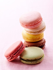 Delicious macaron, on a white background