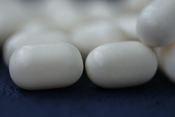 Fototapeta na wymiar Chewing or bubble gum,pills