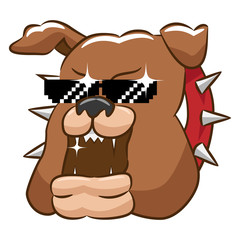 bulldog face vector