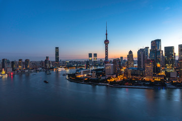 Fototapeta na wymiar shanghai city skyline at night