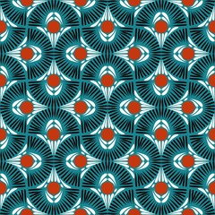 The old geometrical ornament with feathers vector.