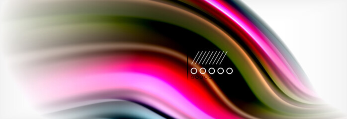 Fluid liquid colors abstract background, colorful geometric background - fluid shapes composition