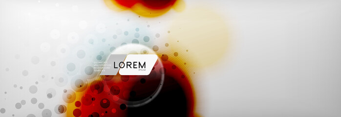 Background abstract - blurred dotted color circle shape, techno bubbles