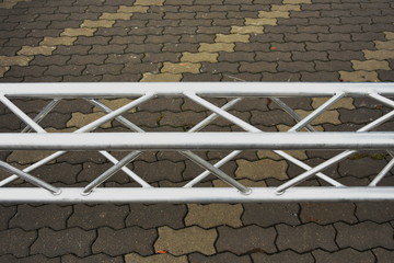 Truss system on a ground ,detail