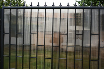 Forged decorative fence ,gate,door with polycarbonate