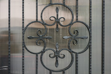Forged decorative fence ,gate,door with polycarbonate