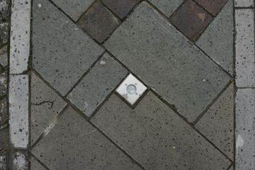  Light in pavement for street decoration