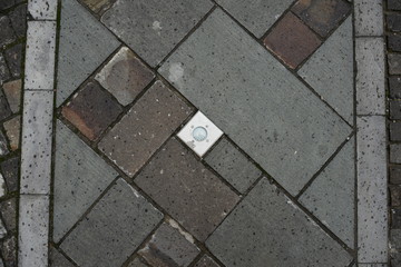  Light in pavement for street decoration