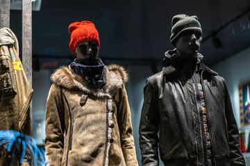 Naklejka premium clothes in shopping mall