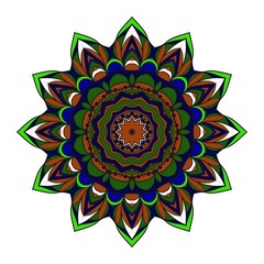 Ornamental arabic pattern with mandala. Vintage vector for print or web design. Invitation, wedding card, national design.