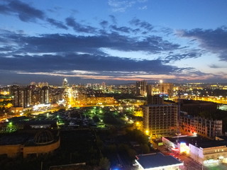 Night city after sunset