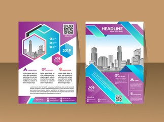 business cover brochure layout with shape vector illustration
