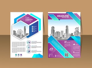 business cover brochure layout with shape vector illustration